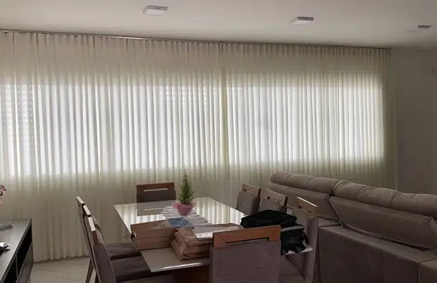 cortina marfim em linho